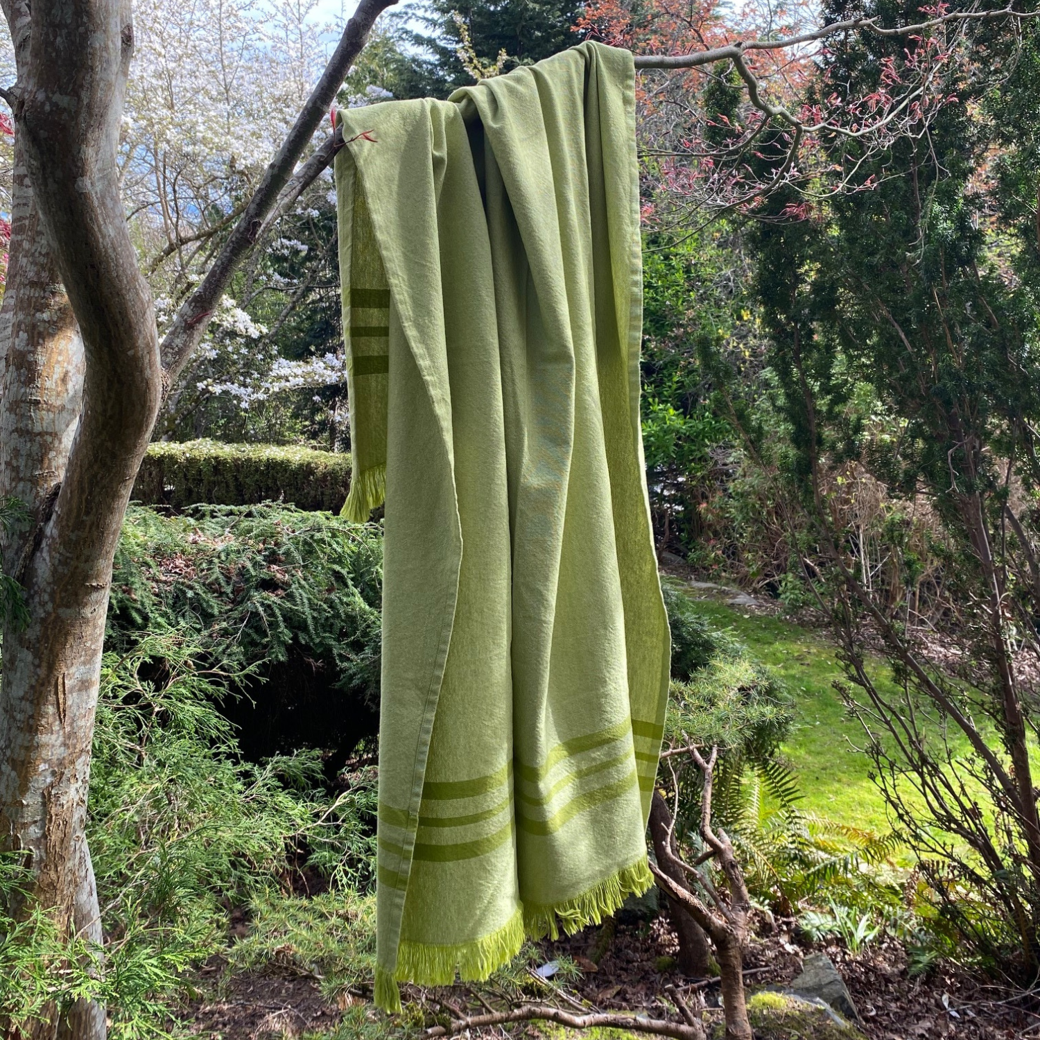 Recycled Cotton Throw | Striped | West Coast