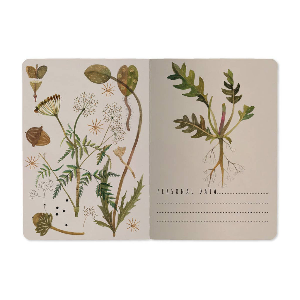 A6 Passport Notebook - Greens and Flowers