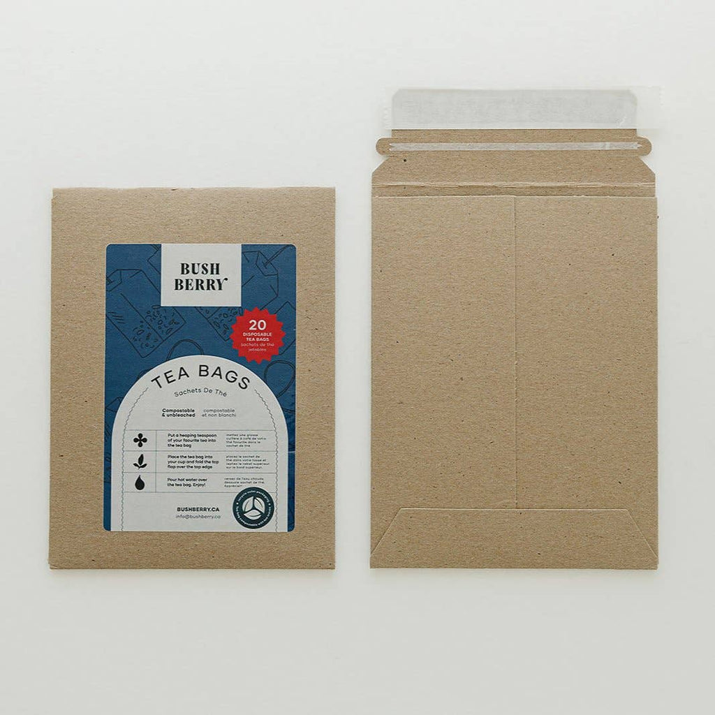 20 Pack | Unbleached, Compostable, Single Use Tea Bags