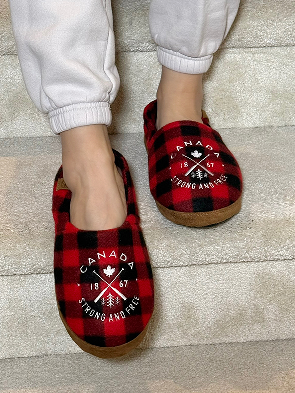 Heritage Plaid Canada Moccasin Slippers
