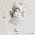 Girl With Plush Deer Antlers Christmas Tree Ornament