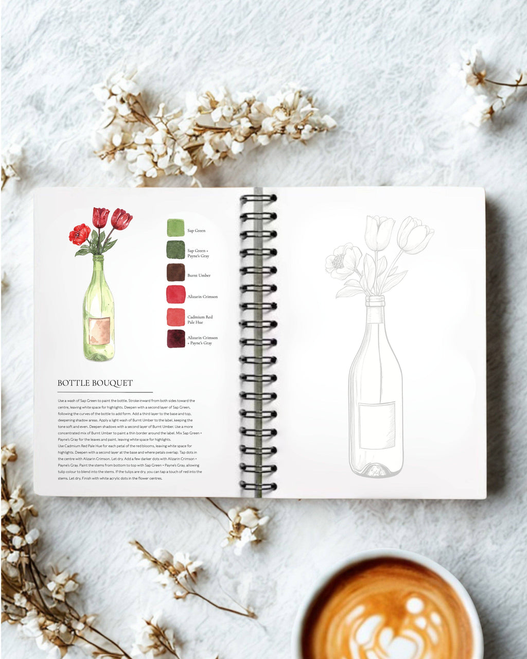 Pretty Pots Watercolor Workbook by Nya Wolfe