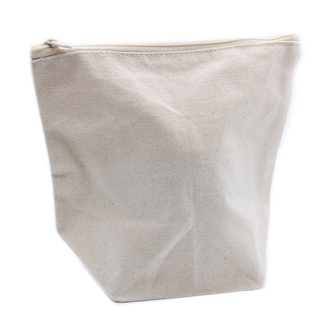 Natural Cotton Toiletry Bag 10 oz - Medium Pouch