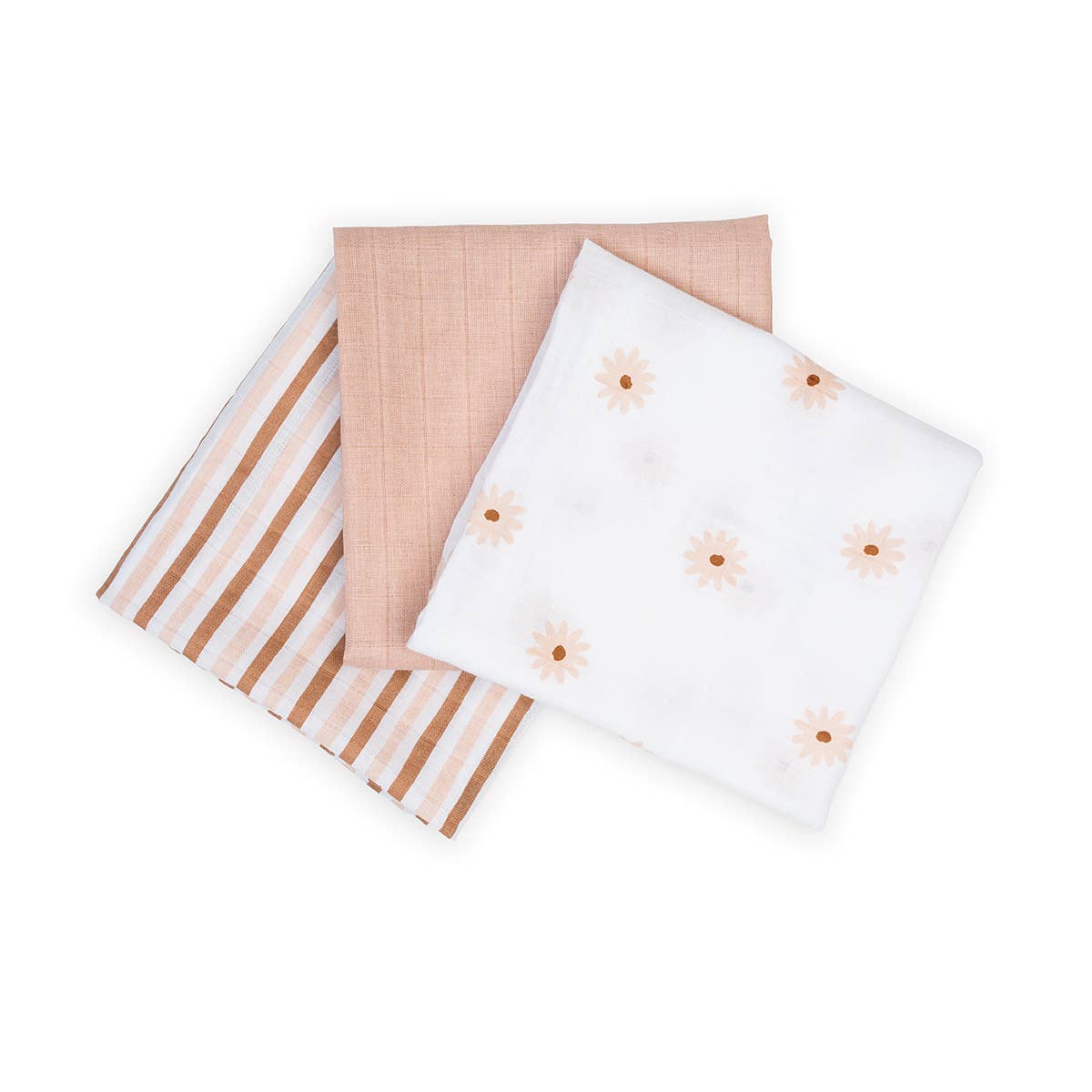 3-Pack Muslin Receiving Blankets – Daisies