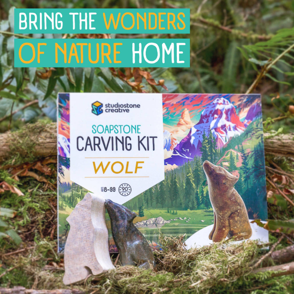 Wolf Soapstone Carving Kit