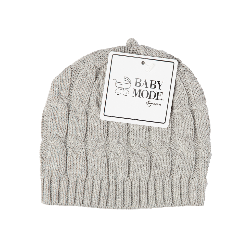 Cable Knit Hat - Grey