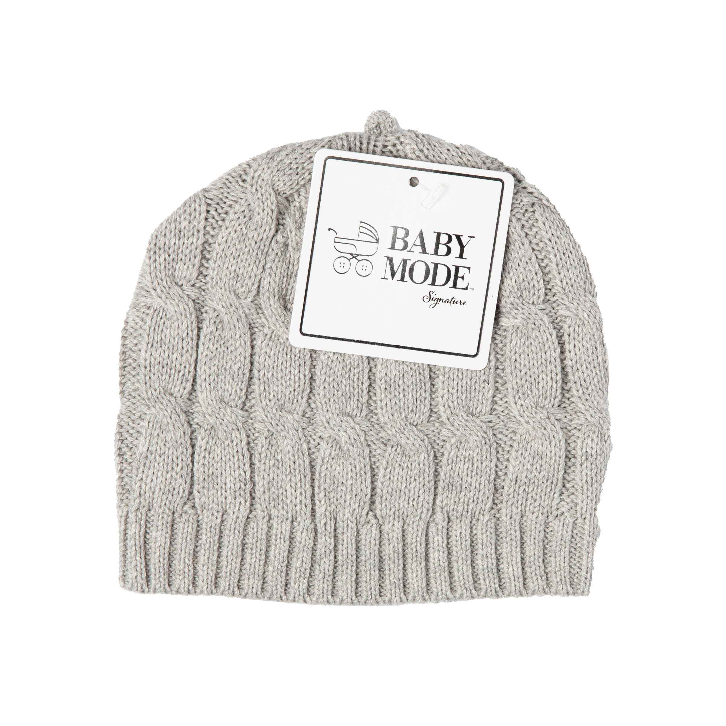 Cable Knit Hat - Grey