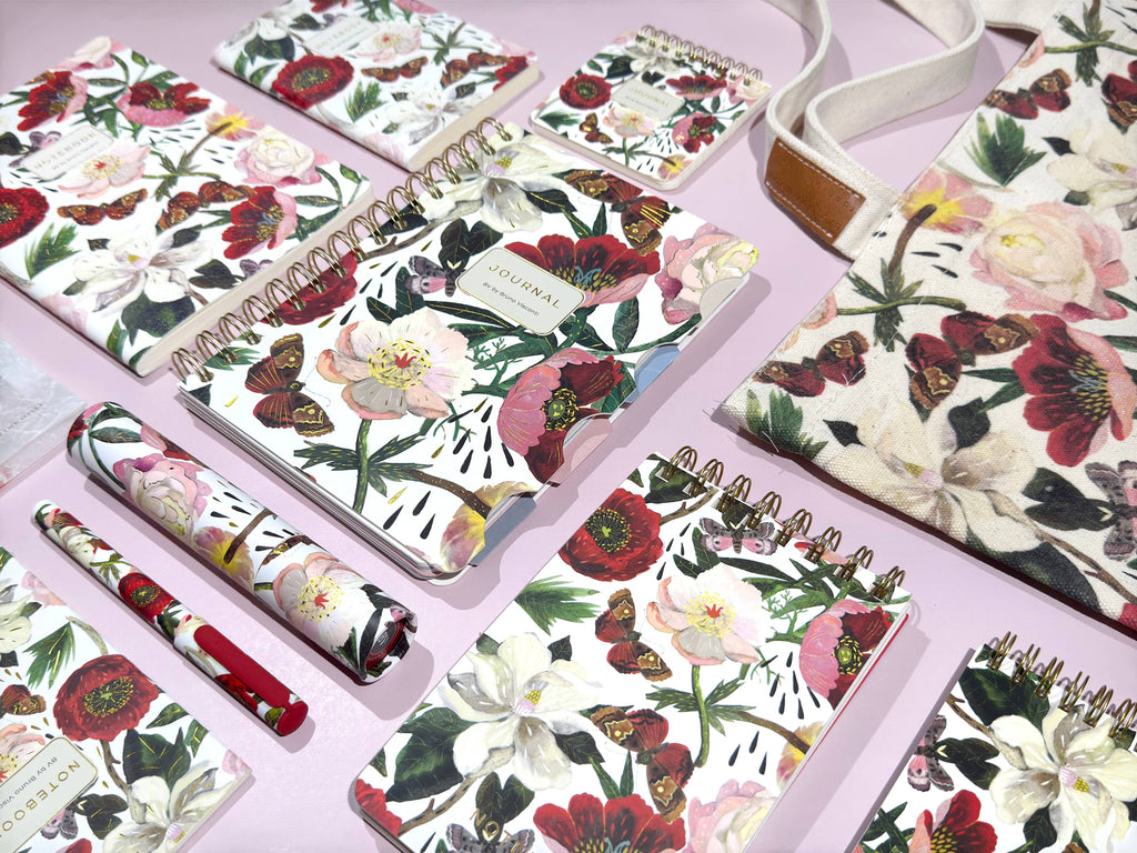 A6 Passport Notebook -  Peonies