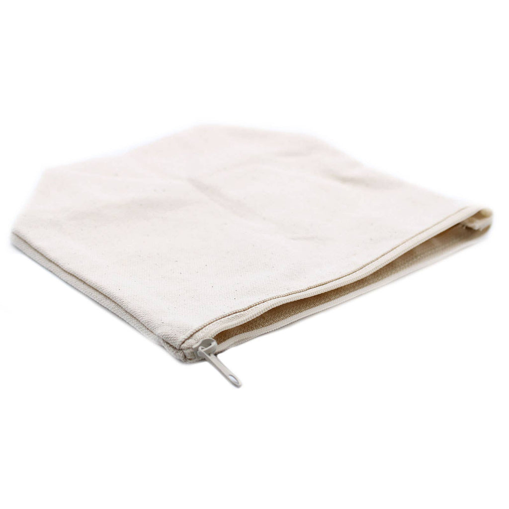 Natural Cotton Toiletry Bag 10 oz - Medium Pouch