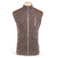 Yale Wool Zip Vest with Faux Suede Shoulder Patches