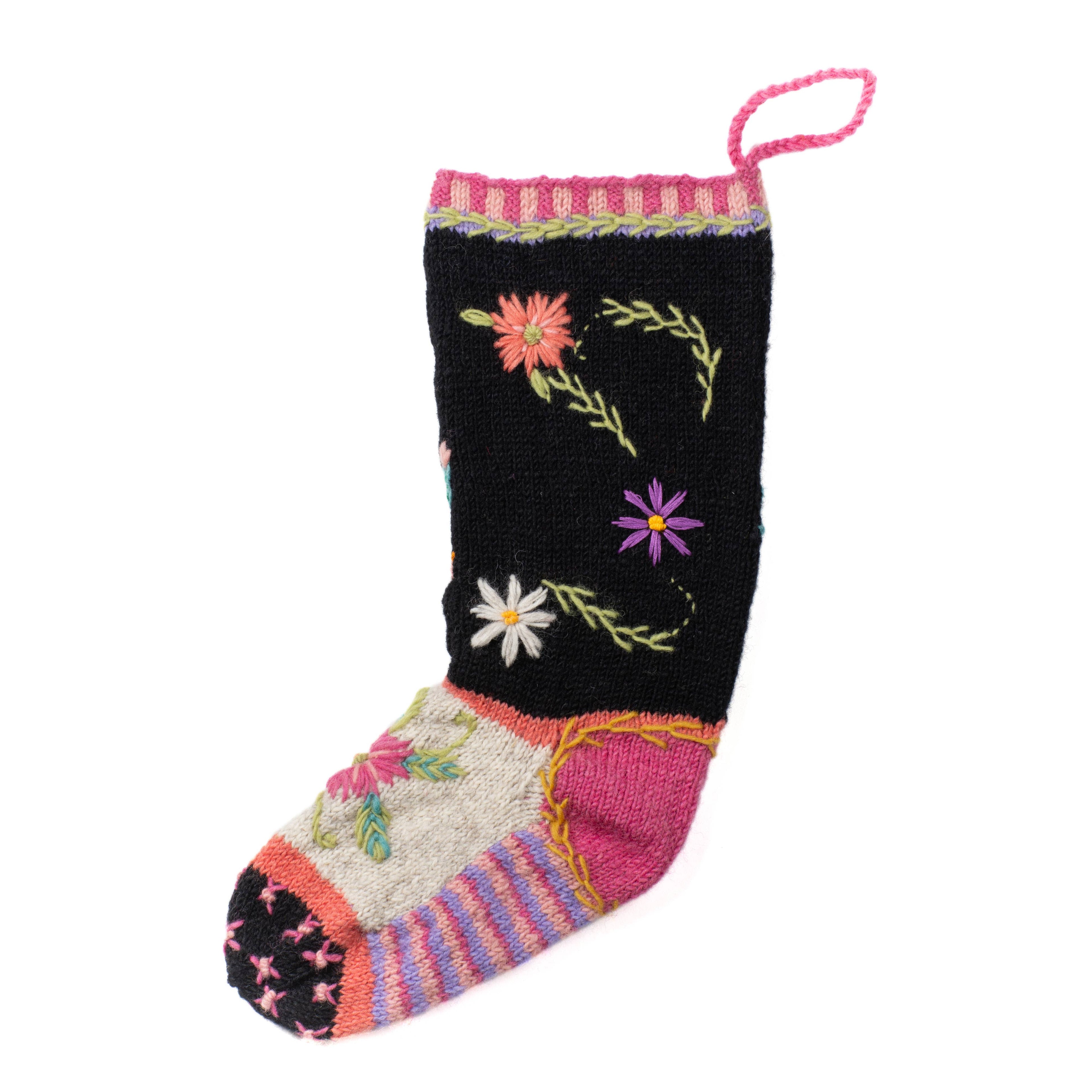 Celeste Christmas Stocking – Embroidered Angel Design
