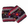 Abigail Wool Boot Cuffs with Embroidered Florals