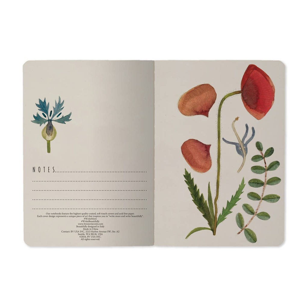 A6 Passport Notebook - Greens and Flowers