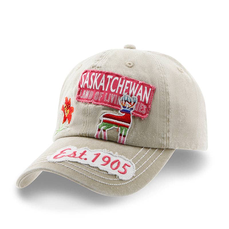 Saskatchewan Distressed patch Baseball Cap
