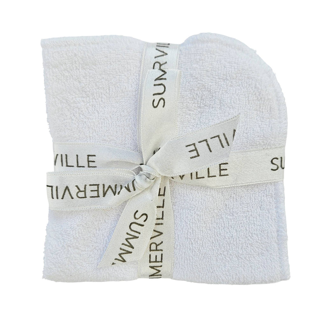 Organic Baby Wash Cloths White 5-pack