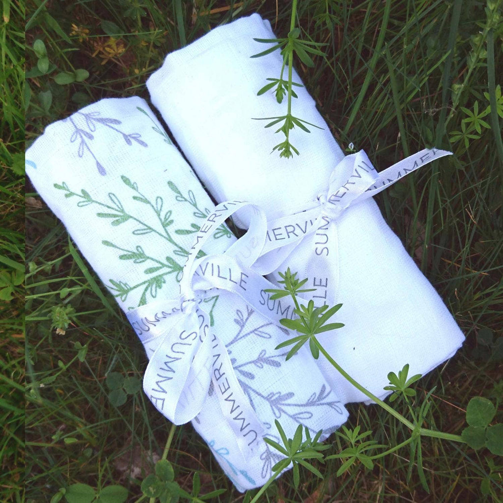 Organic Muslin Blankets 2-pack Springtime