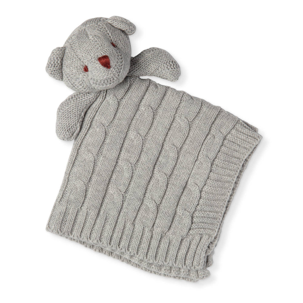 Cable Knit Bear Security Blanket