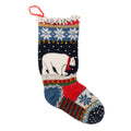 North Pole Christmas Stocking – Felt Polar Bear Appliqué