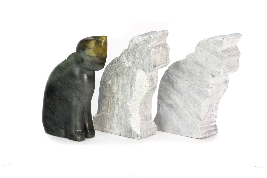Cat Soapstone Carving Kit
