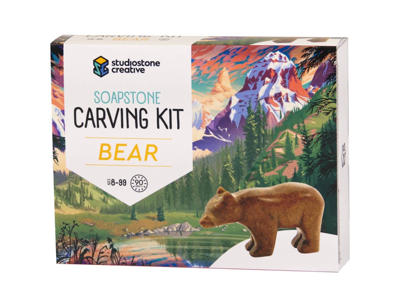 DIY Bear Soapstone Carving Kit — Quick Ship — Giftable Fun 
