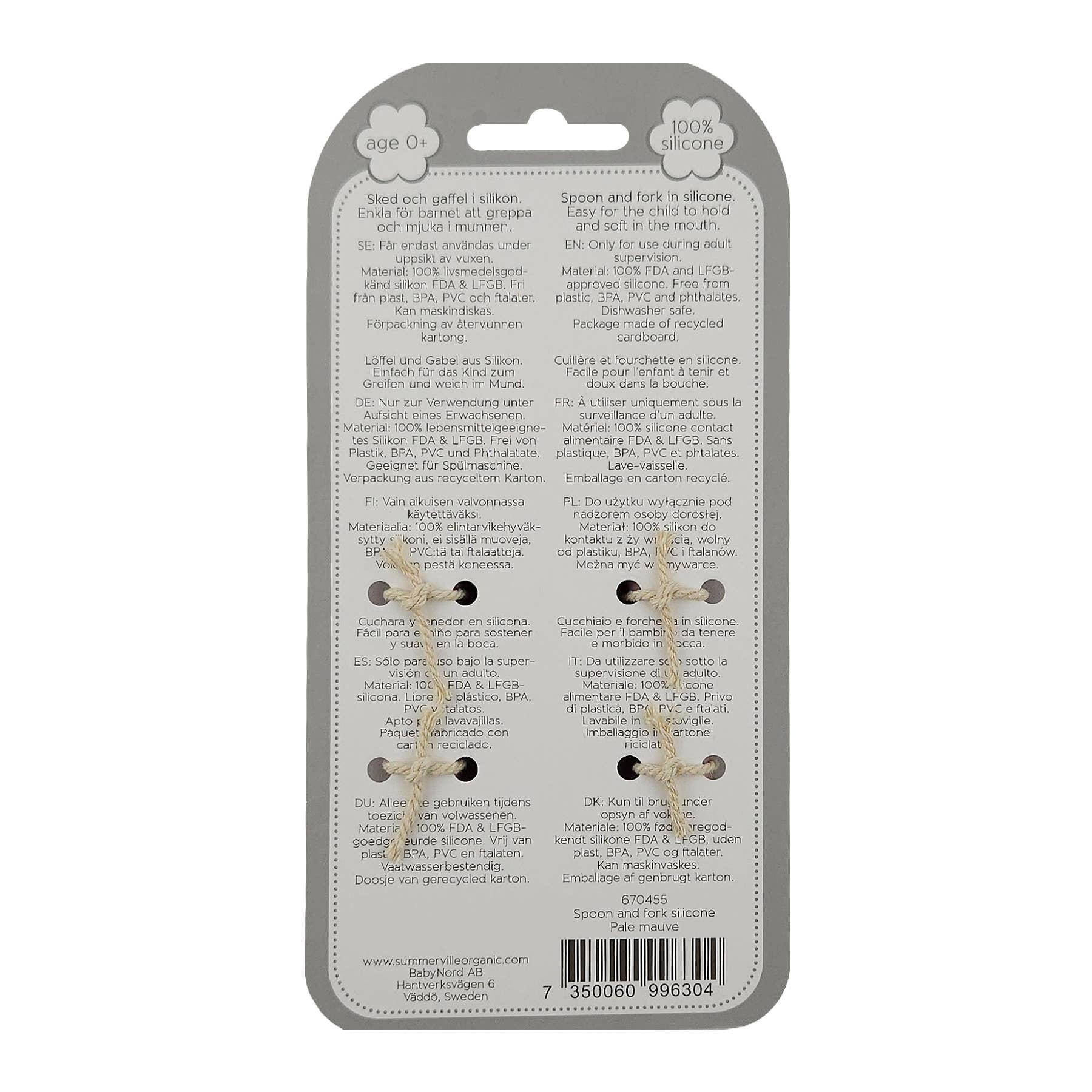 Spoon and fork silicone ochre SV