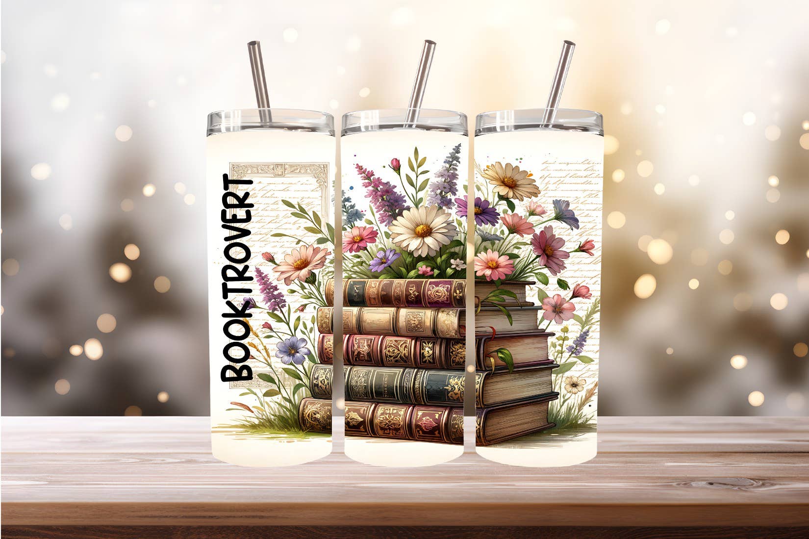 Book Lover Tumbler, 20 oz. Stainless Steel