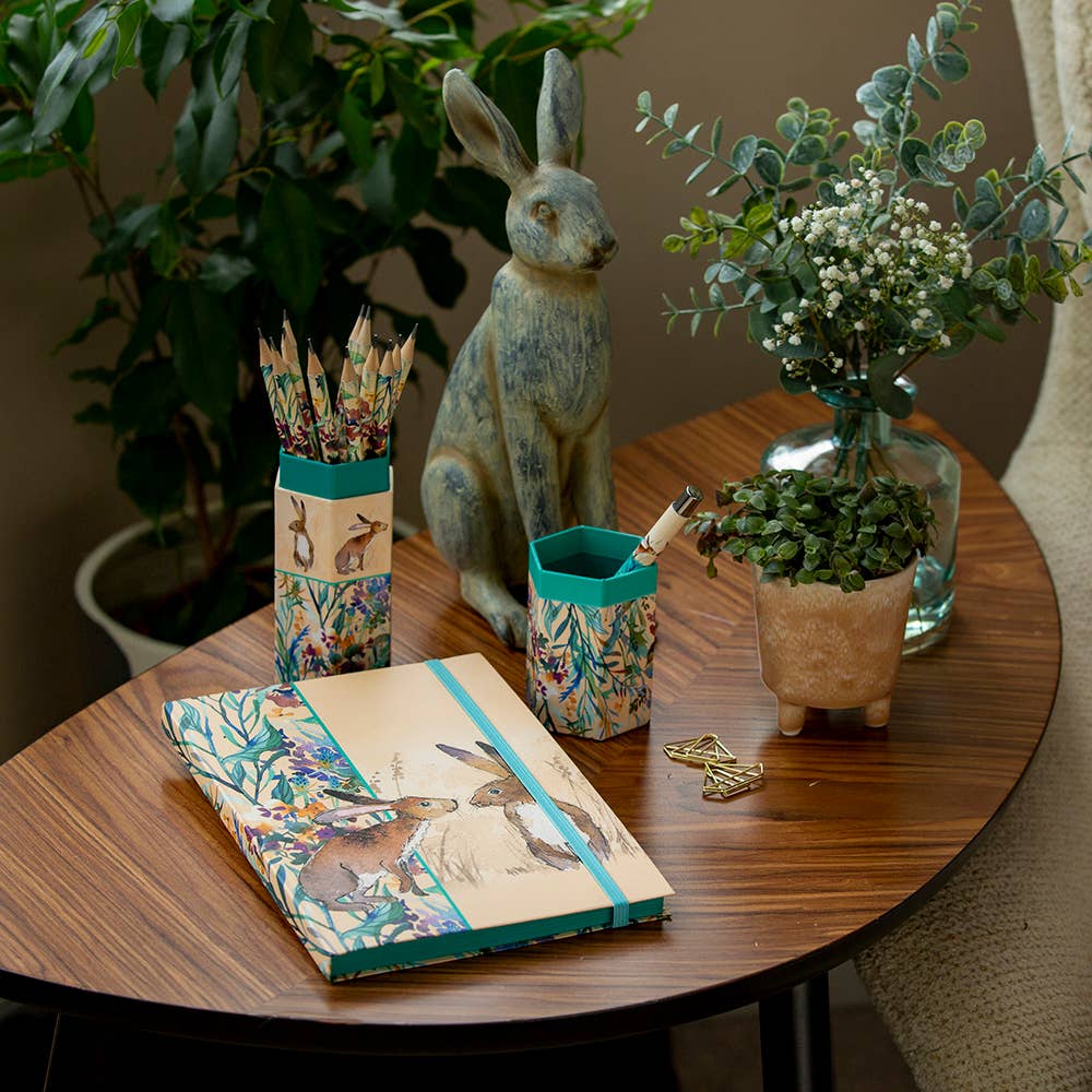 A5 Notebook - Kissing Hares