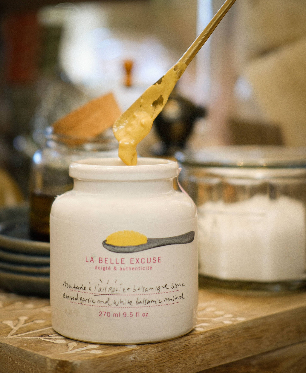 Roasted Garlic and White Balsamic Mustard