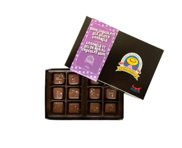 Boxed Chocolate (12 Piece) Dark Sea Salt Caramels