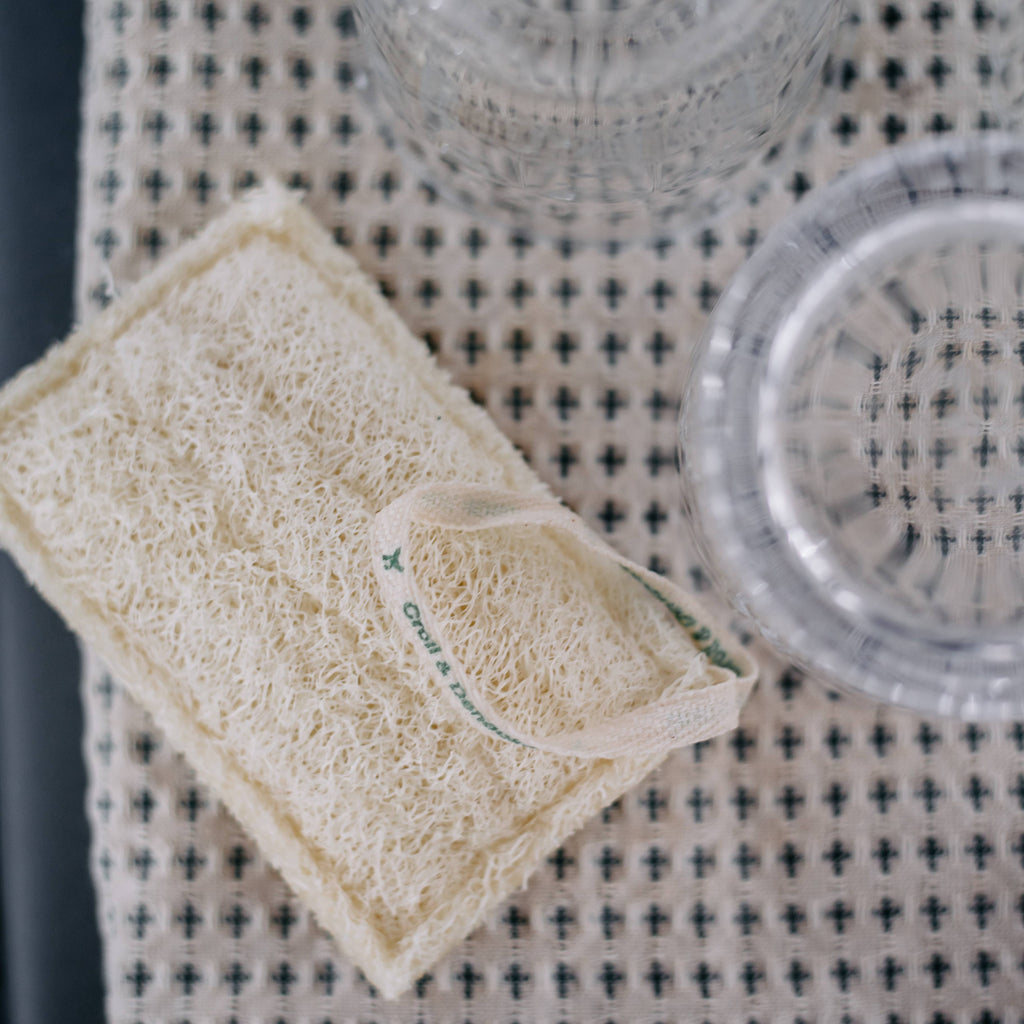 Loofah Dish Sponge Washing Cleaning, 2-Piece Set Kitchen Eco