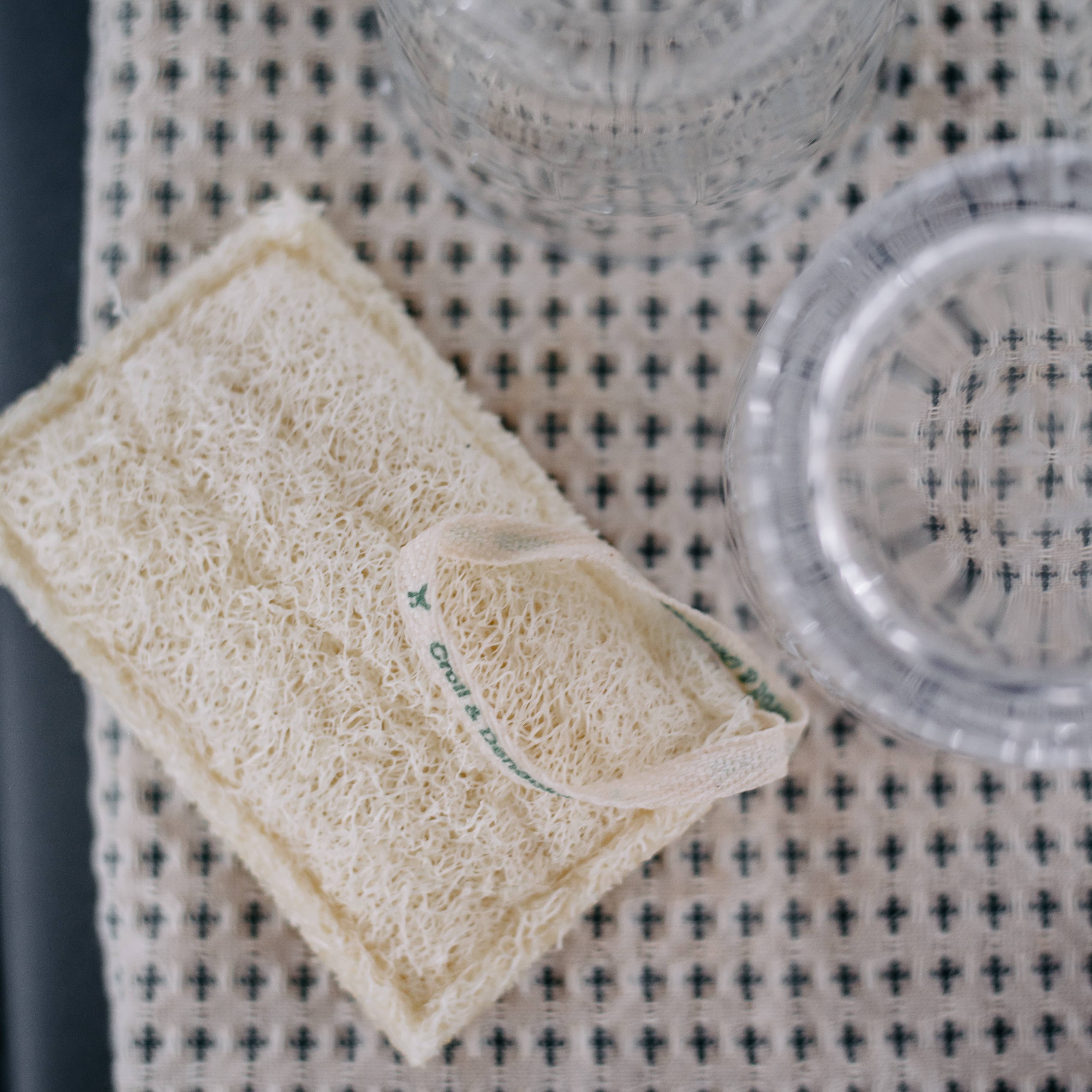 Loofah Dish Sponge Washing Cleaning, 2-Piece Set Kitchen Eco