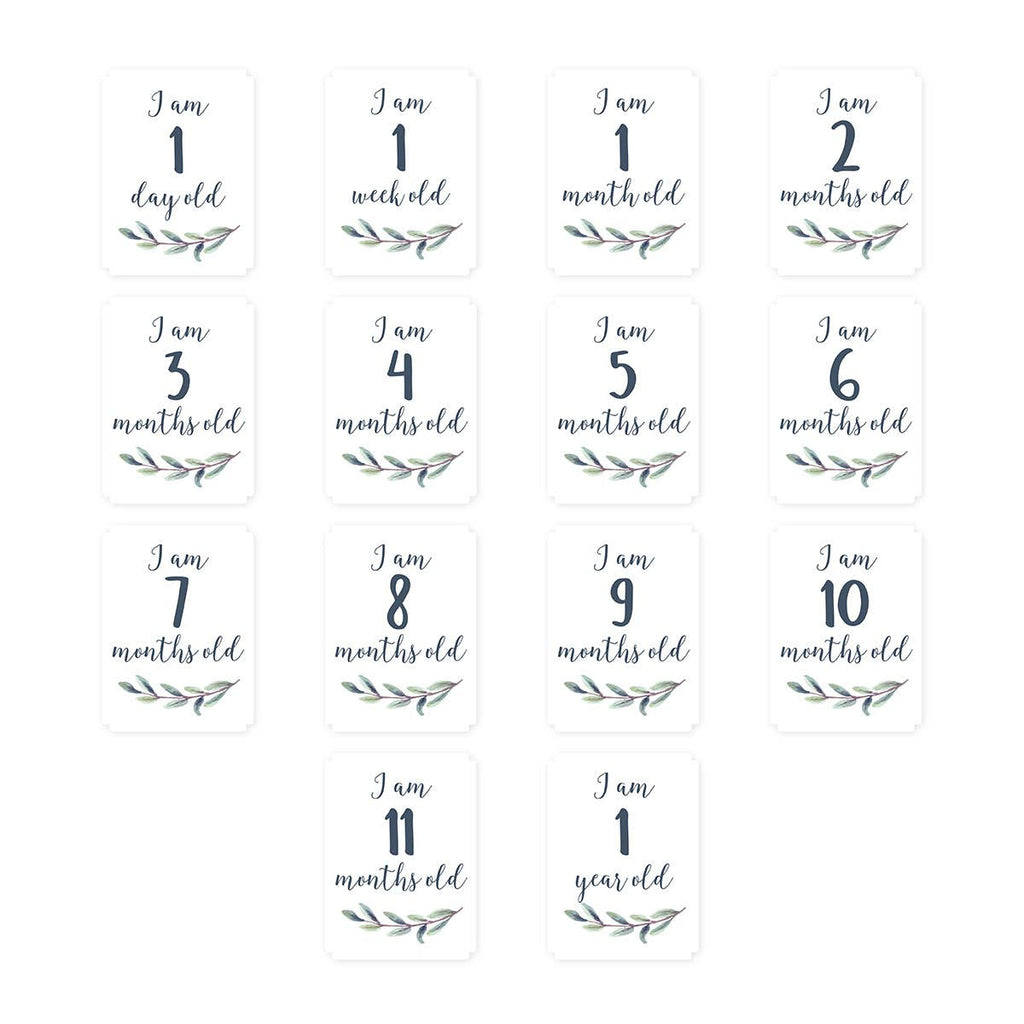 Baby’s 1st Year Swaddle & Milestone Card Gift Set- Hello!