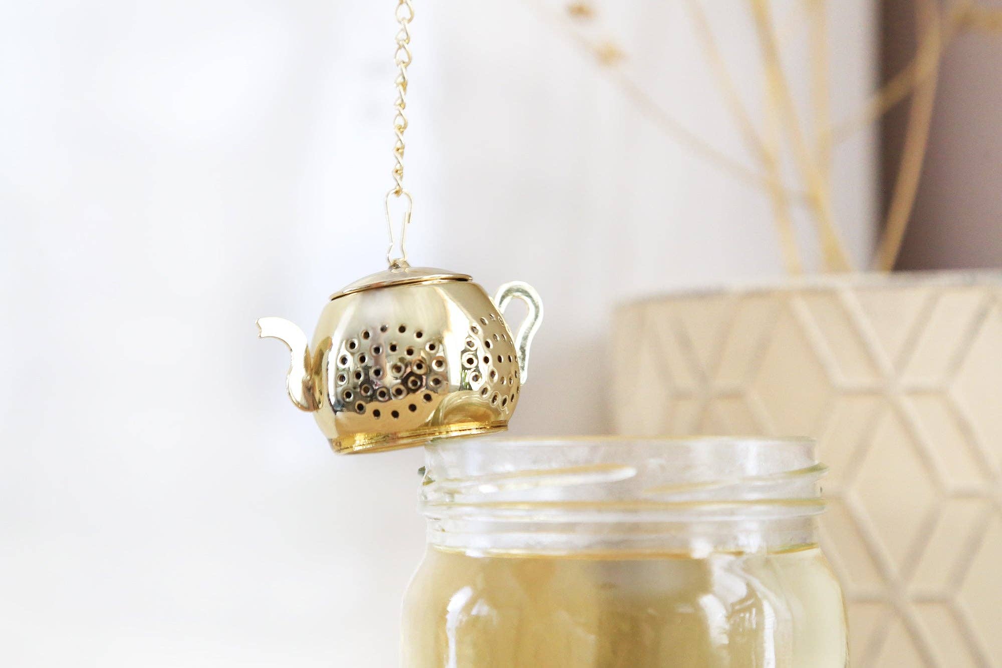 Gold Teapot Tea Infuser