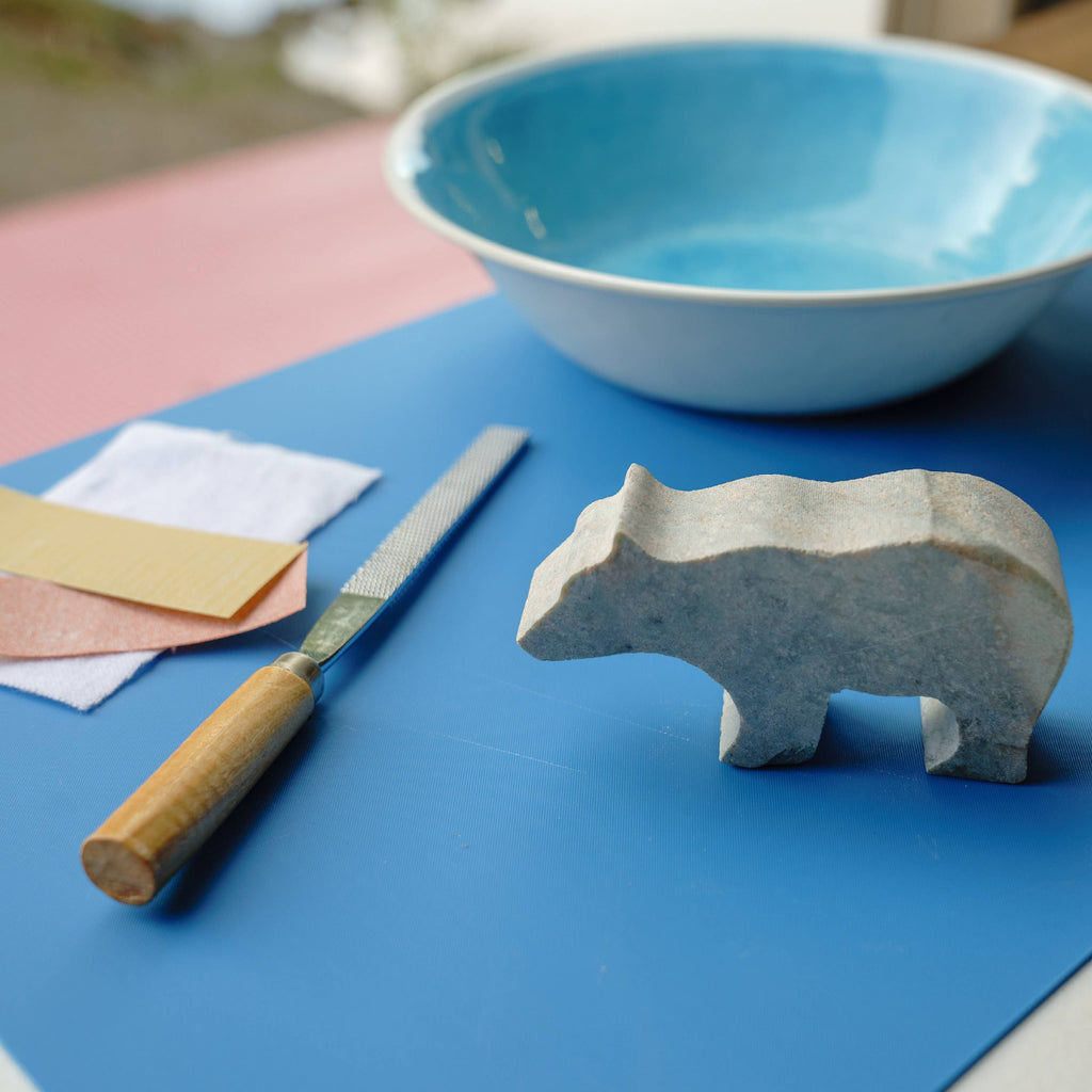 DIY Bear Soapstone Carving Kit — Quick Ship — Giftable Fun 
