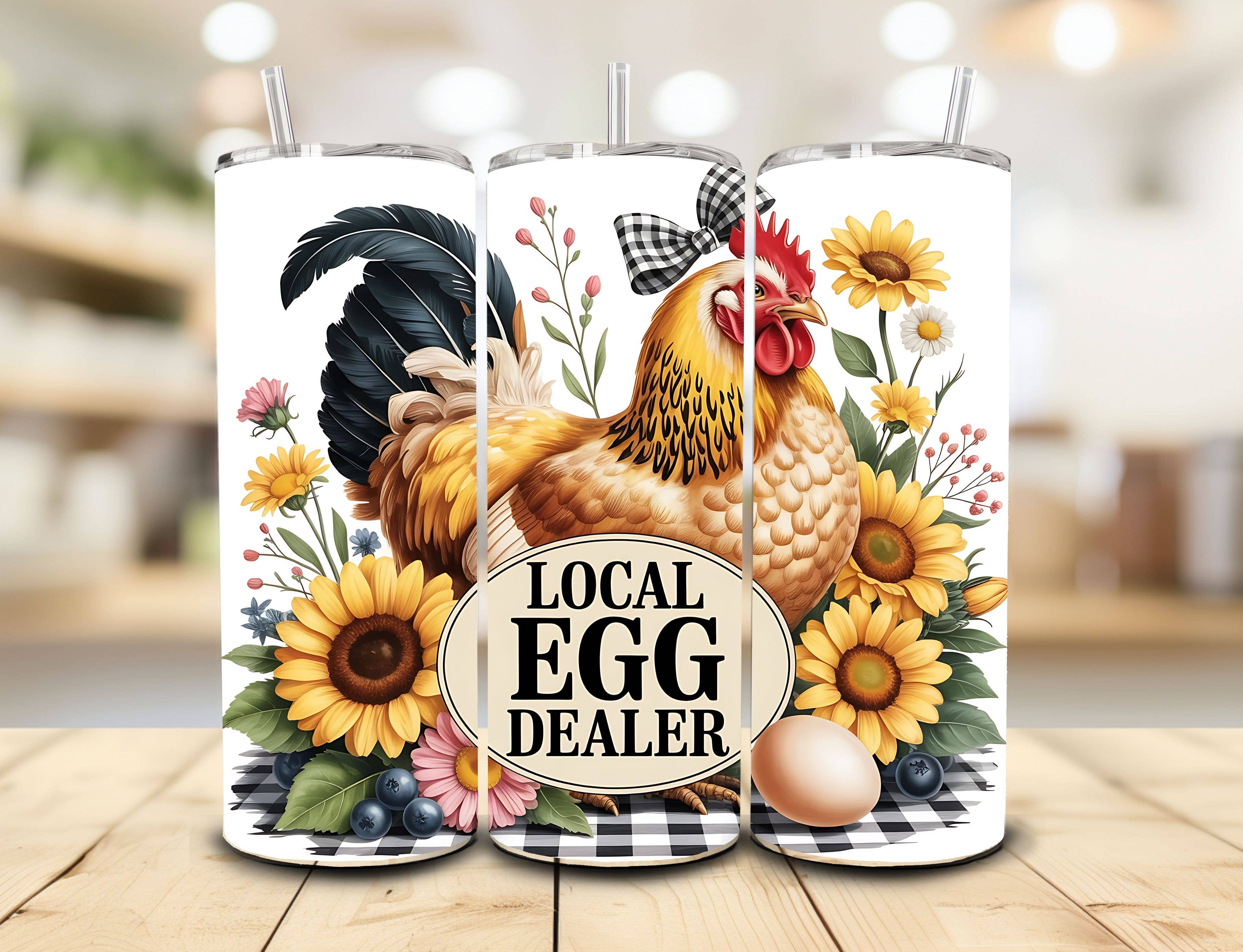 Chicken Egg Dealer Tumbler, 20 oz. Stainless Steel