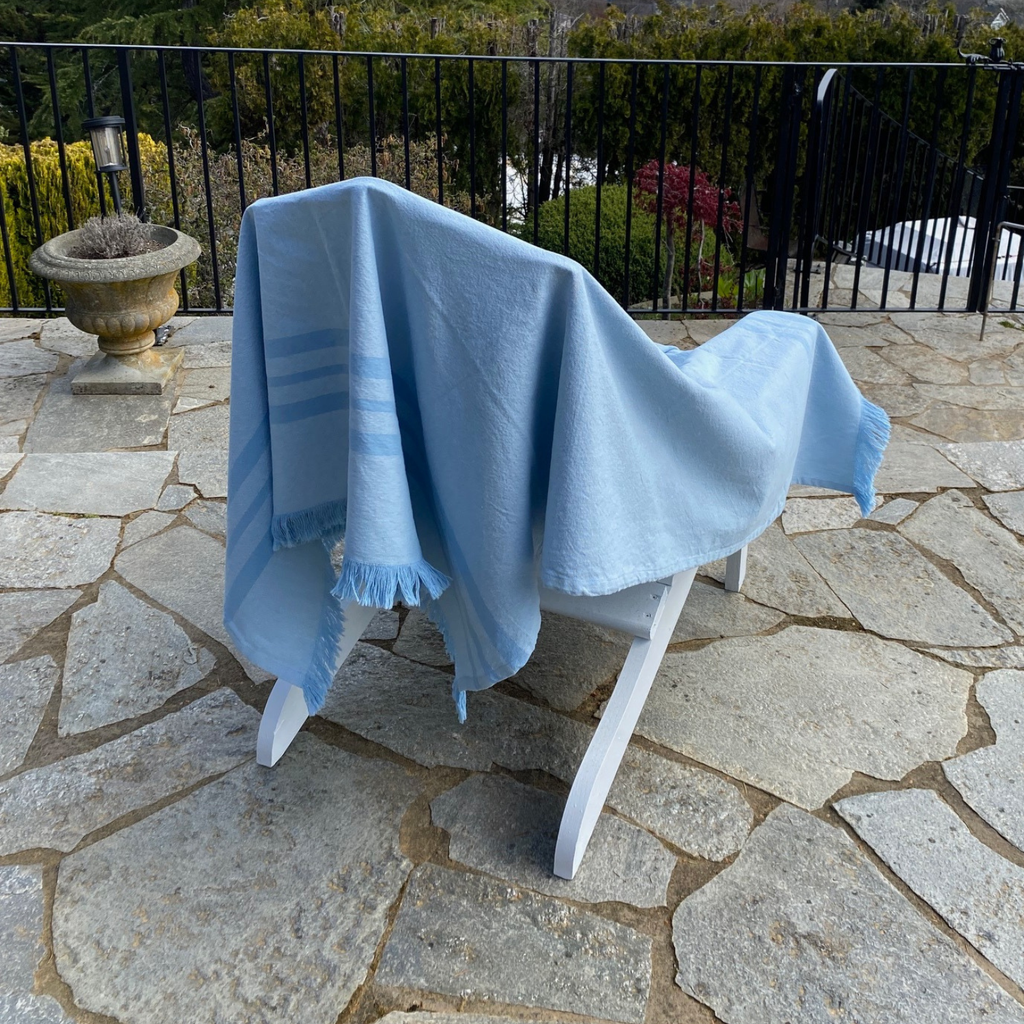 Recycled Cotton Throw | Striped | West Coast