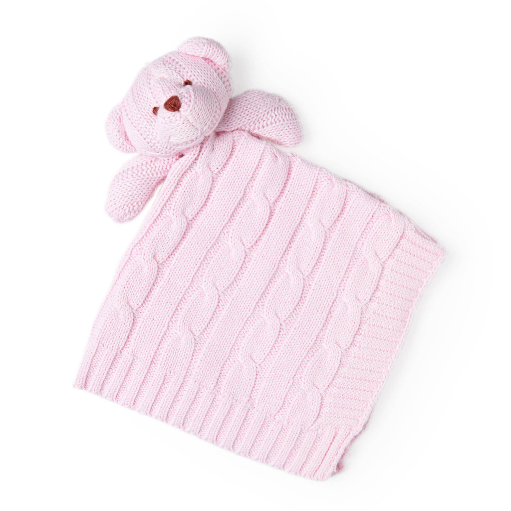 Cable Knit Bear Security Blanket