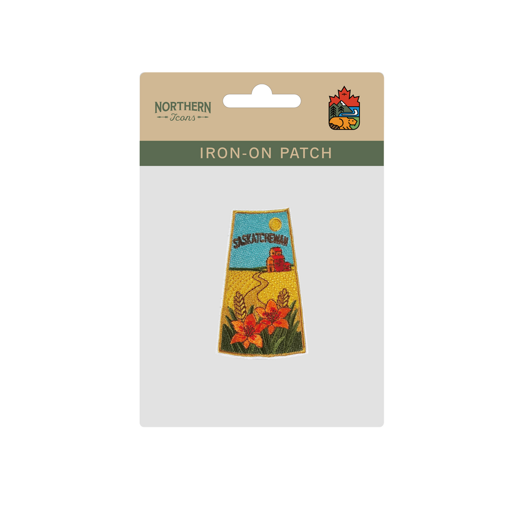 Saskatchewan Prairie Wheat Western Red Lily Embroidered Patch Canada Province Badge