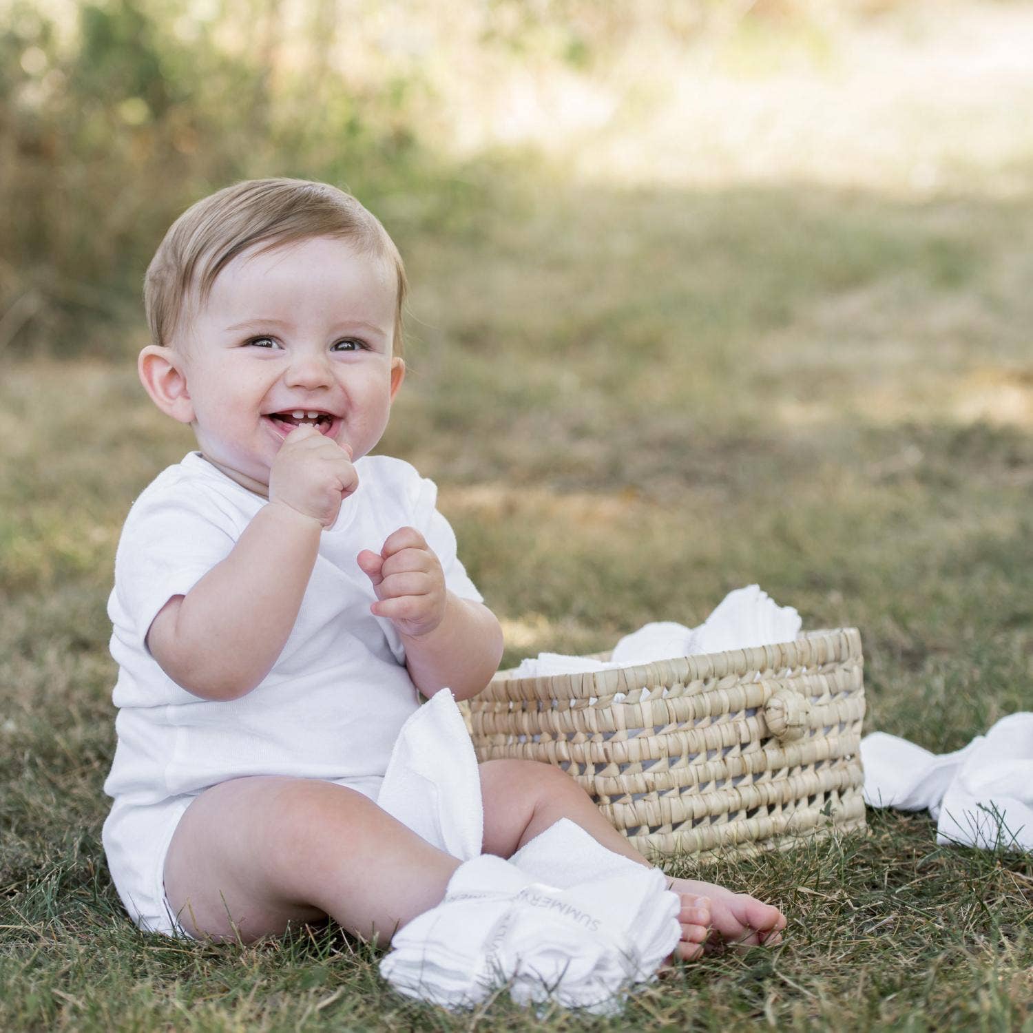 Organic Baby Wash Cloths White 5-pack