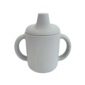 Sippy cup silicone silver grey