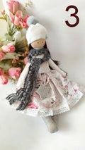 Handmade Doll, Fabric Doll, Rag Doll, Girl Gift, Softie Doll, Collectible Doll, Doll Cotton, Interior Doll, Stuffed Doll, Heirloom Doll