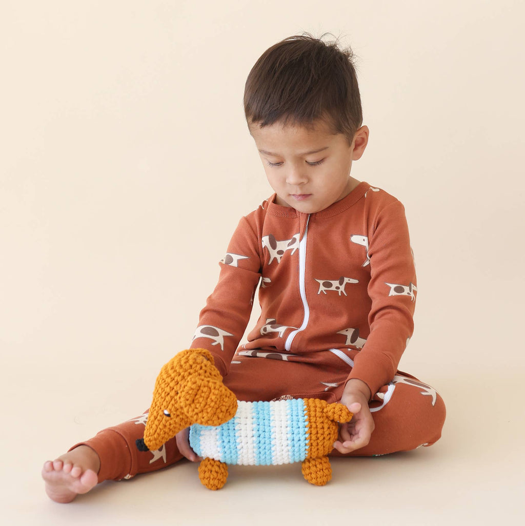 Signature Print '2-Way' Zip Romper