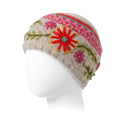 Abigail Hand Knit Wool Beanie Embroidered Hat
