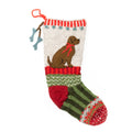 Noel Christmas stocking - Hand-Knit 100% Wool