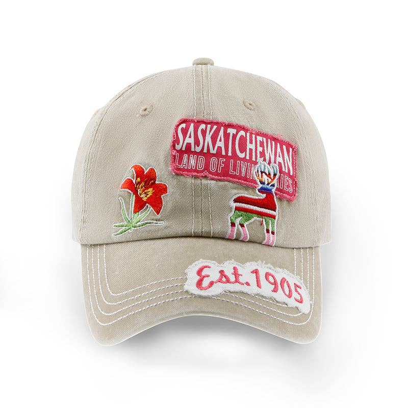 Saskatchewan Distressed patch Baseball Cap