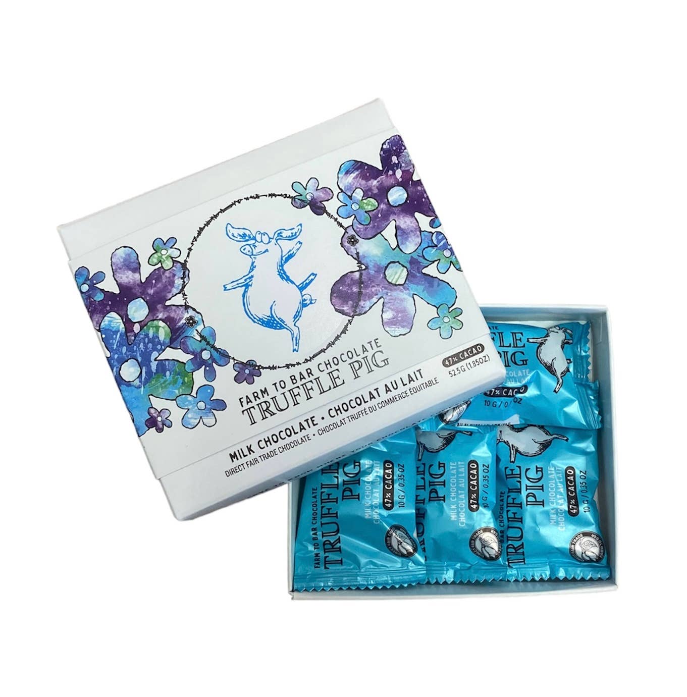 Milk Chocolate Truffle Piglets - Floral Gift Box