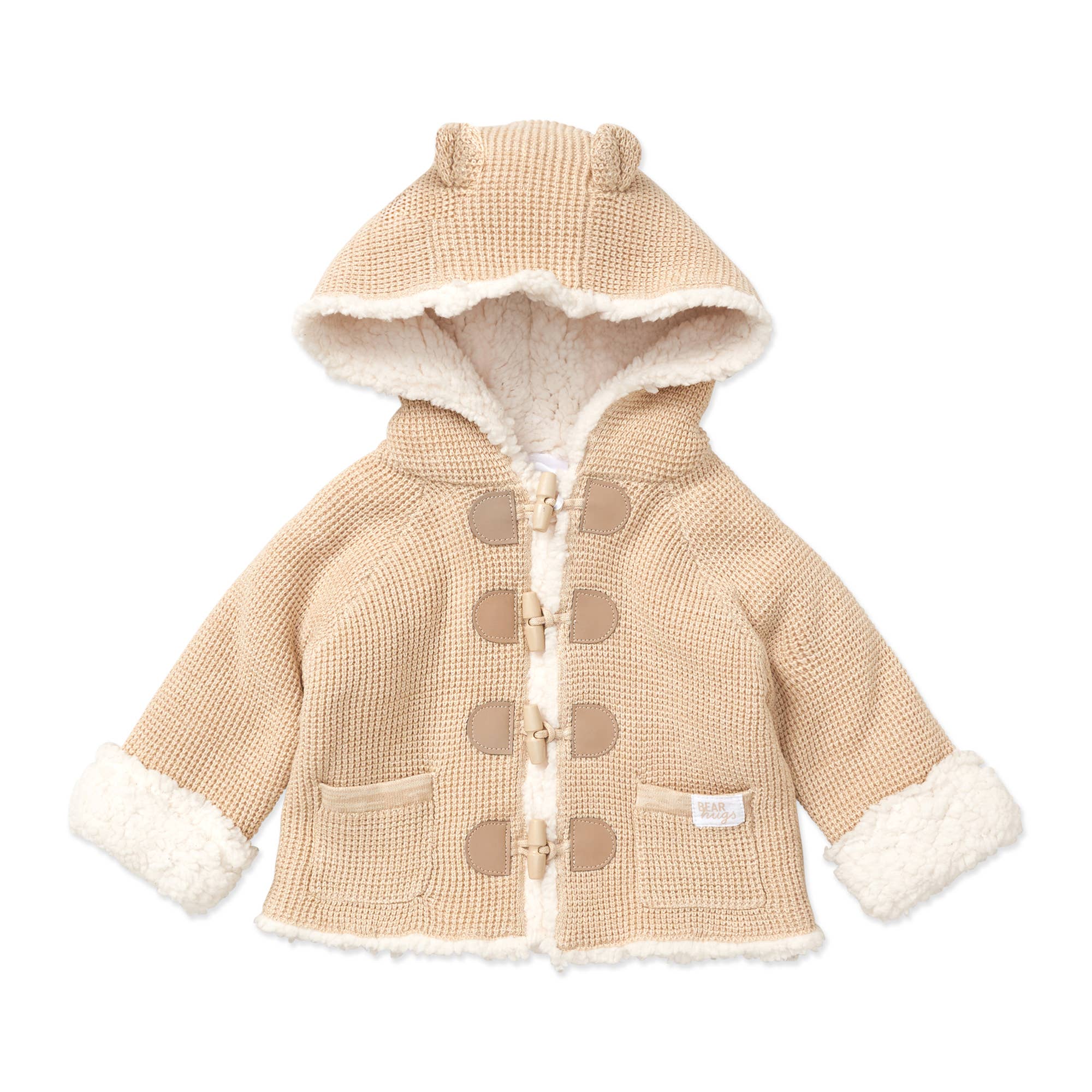Beige True Knit Sherpa Cardigan
