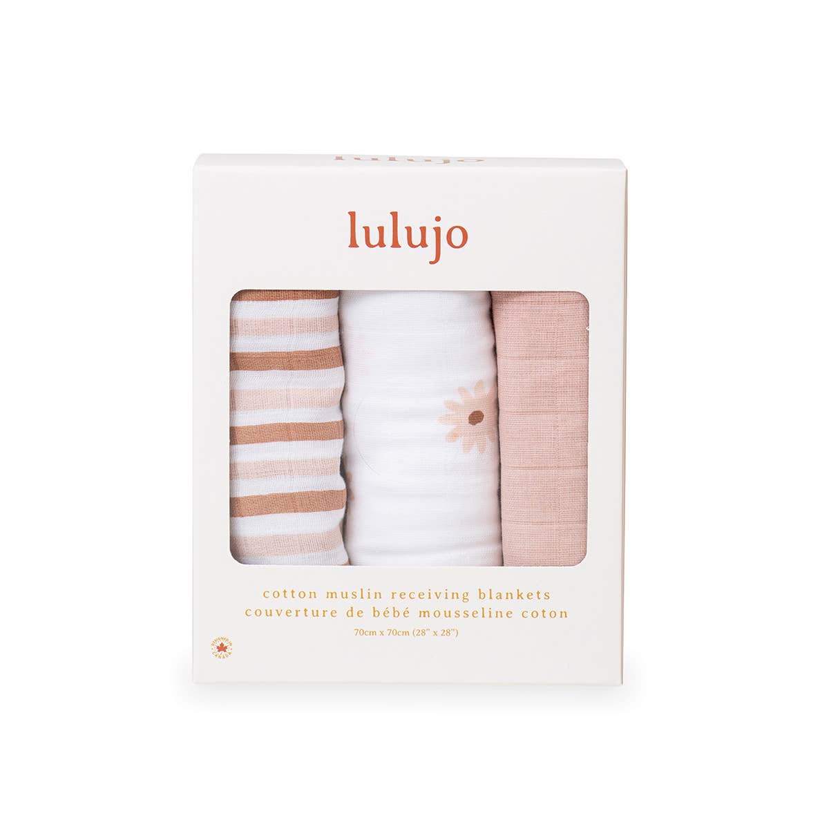3-Pack Muslin Receiving Blankets – Daisies