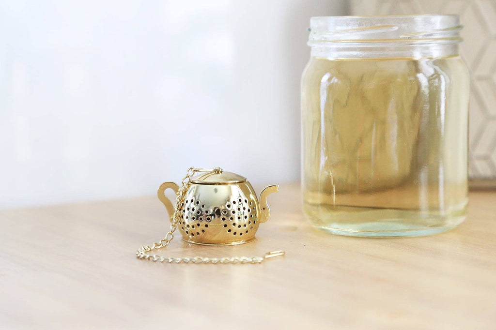 Gold Teapot Tea Infuser